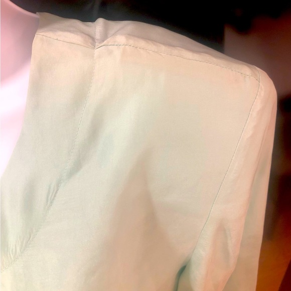 New VTG Sarah Taylor Collection Sea Foam Green Silk Mock Sarong Dress SZ 12 - Picture 4 of 7